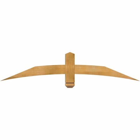 Ekena Millwork Bellingham Rough Sawn Timber Gable Bracket, Western Red Cedar, 60"W x 12"H x 2"D x 4"F, 5/12 Pitch GBW060X12X0204BEL00RWR